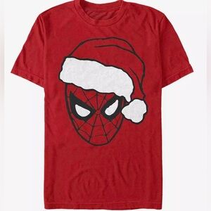 NEW!! Marvel Spider-Man Christmas Spidey T-Shirt Red- Medium-(NWT)